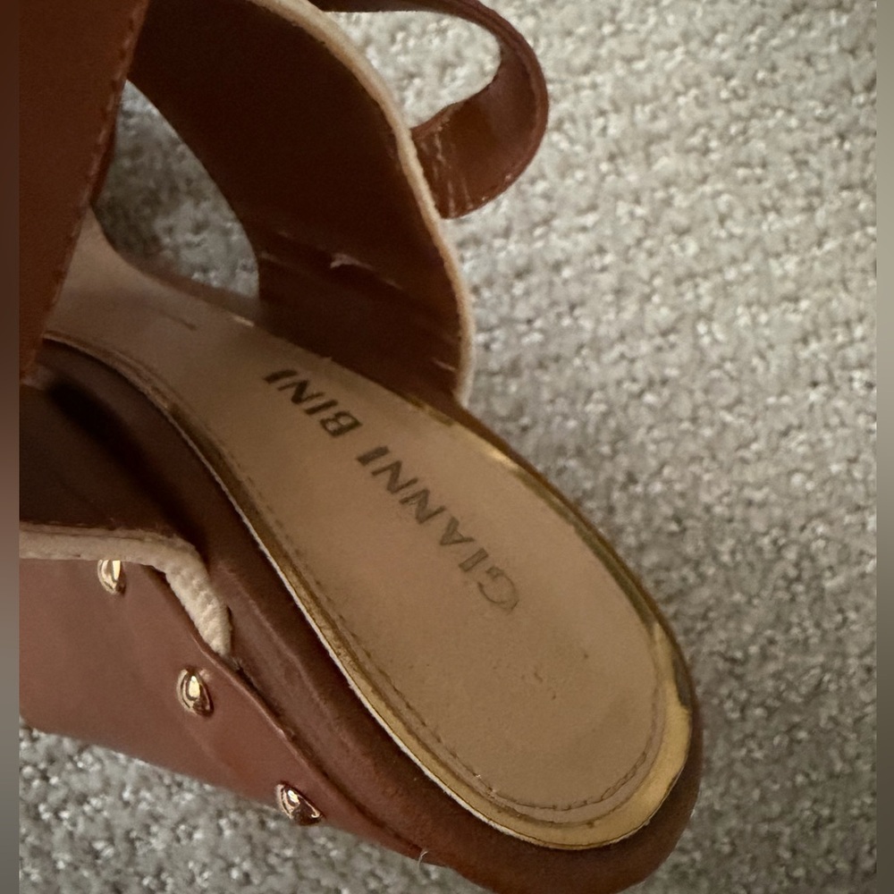 Gianni Bini “Brana” Nautical Wedge Sandals Size 6 - Picture 6 of 7